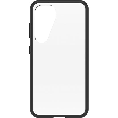 Galaxy S25ケース React 薄型設計 耐衝撃 ブラッククリスタル