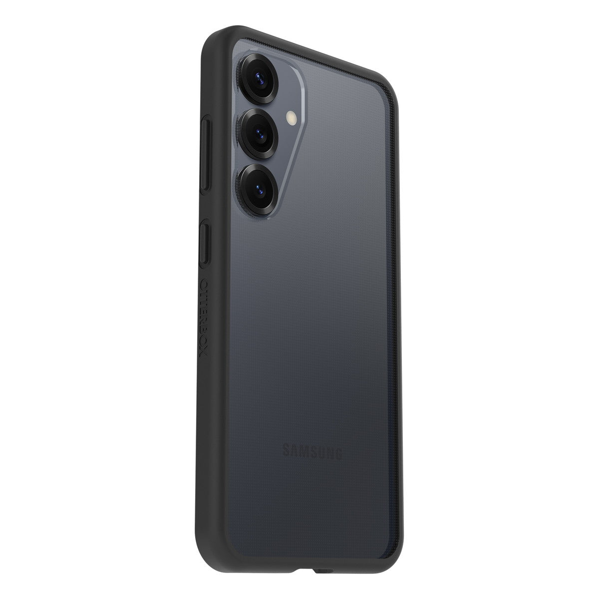Galaxy S25ケース React 薄型設計 耐衝撃 ブラッククリスタル