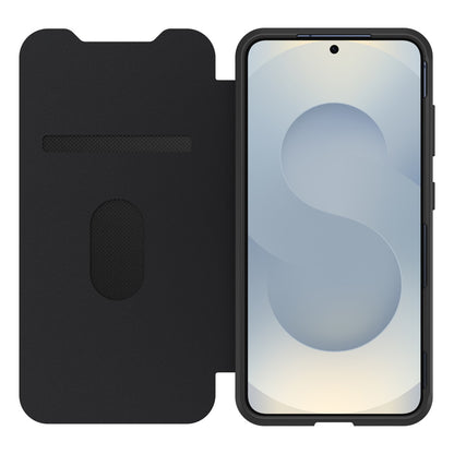 Galaxy S25ケース React Folio 手帳型 耐衝撃 ブラッククリスタル
