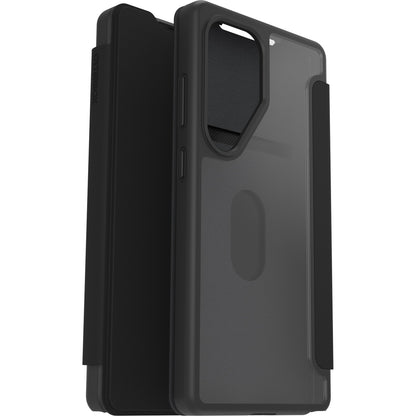 Galaxy S25 Ultraケース React Folio 手帳型 耐衝撃  ブラッククリスタル