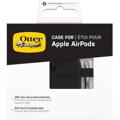 AirPods（第4世代）ケース 耐衝撃 カラビナ付き ブラック