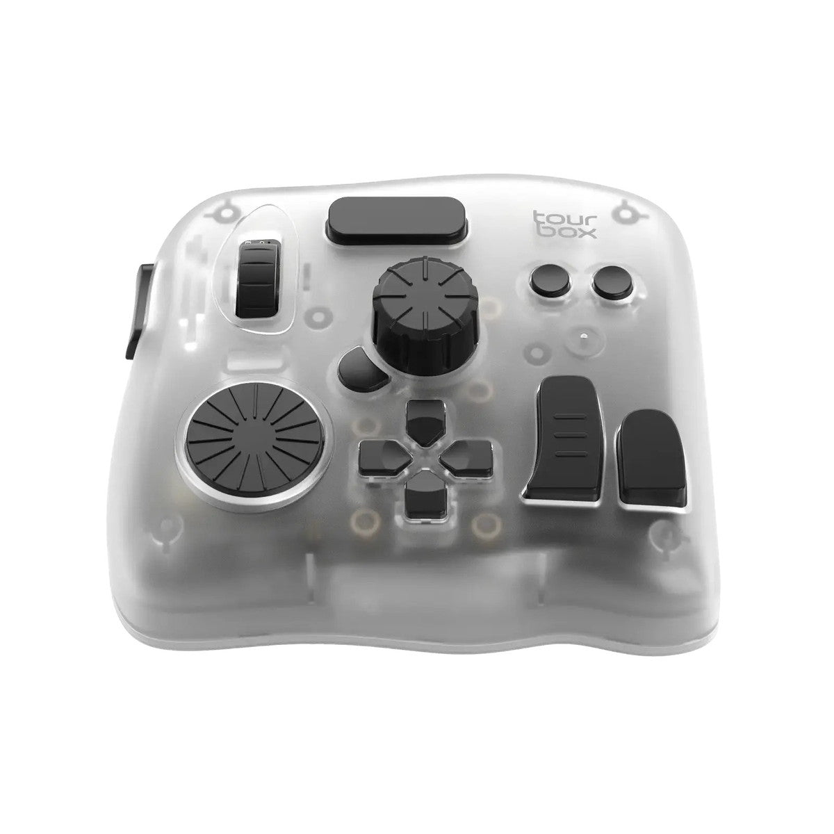 TourBox Elite Plus 左手 デバイス キーボード Bluetooth adobe iPad Windows Mac つまみ 手持ち 割り当て ツアーボックス エリートプラス クリアートランスパレント TBEP