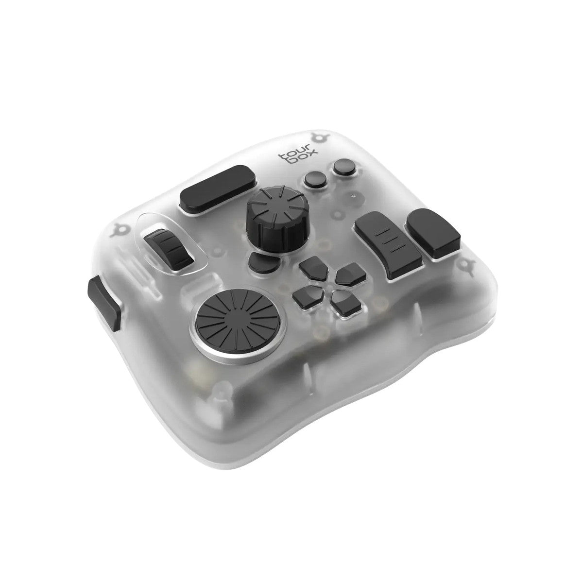TourBox Elite Plus 左手 デバイス キーボード Bluetooth adobe iPad Windows Mac つまみ 手持ち 割り当て ツアーボックス エリートプラス クリアートランスパレント TBEP