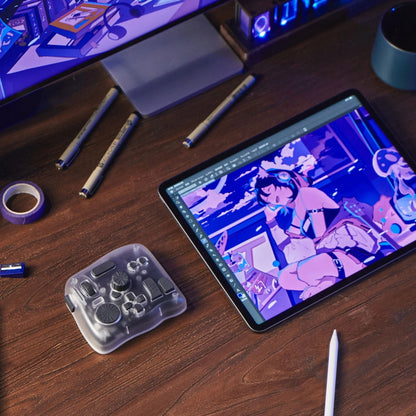 TourBox Elite Plus 左手 デバイス キーボード Bluetooth adobe iPad Windows Mac つまみ 手持ち 割り当て ツアーボックス エリートプラス クリアートランスパレント TBEP