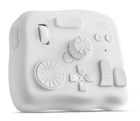 TourBox Elite 左手 デバイス キーボード Bluetooth adobe Windows Mac つまみ 手持ち 割り当て ツアーボックス アイボリーホワイト TBECA-IW
