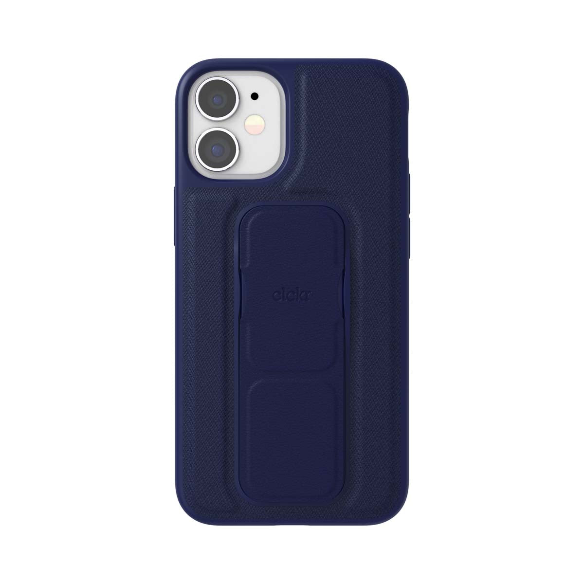 iPhone12miniケース Saffiano グリップケース ネイビーブルー