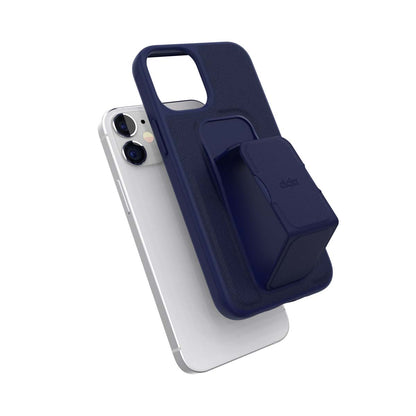 iPhone12miniケース Saffiano グリップケース ネイビーブルー