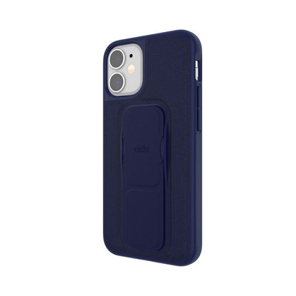 iPhone12miniケース Saffiano グリップケース ネイビーブルー