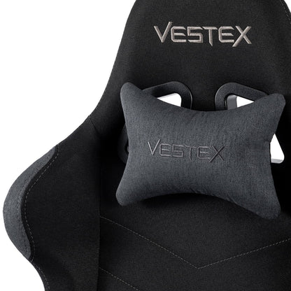 ゲーミングチェア VESTEX  S1 カラーファブリック フットレスト付 ブラック