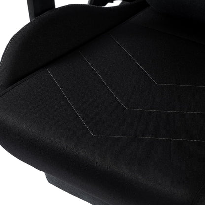 ゲーミングチェア VESTEX  S1 カラーファブリック フットレスト付 ブラック