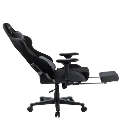 ゲーミングチェア VESTEX  S1 カラーファブリック フットレスト付 ブラック