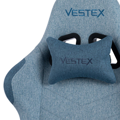 ゲーミングチェア VESTEX  S1 カラーファブリック フットレスト付 ブルー