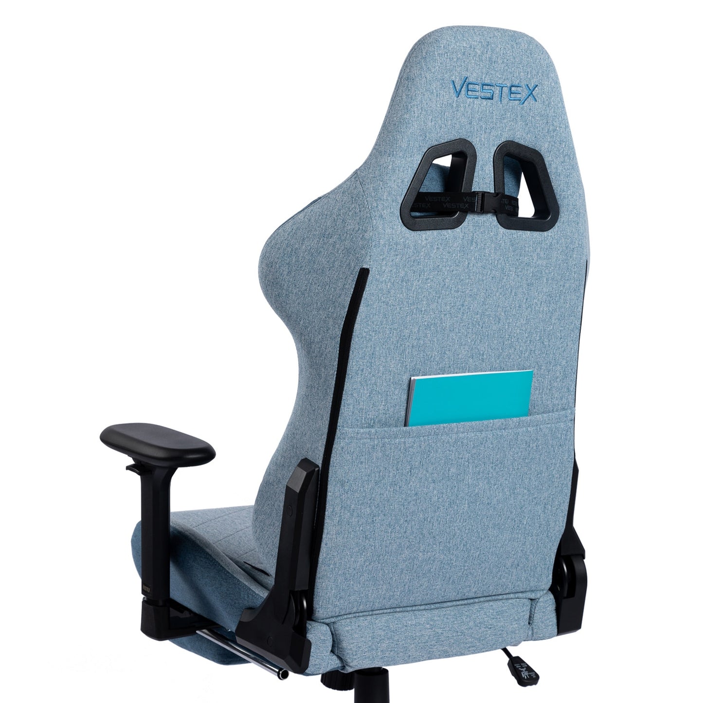 ゲーミングチェア VESTEX  S1 カラーファブリック フットレスト付 ブルー