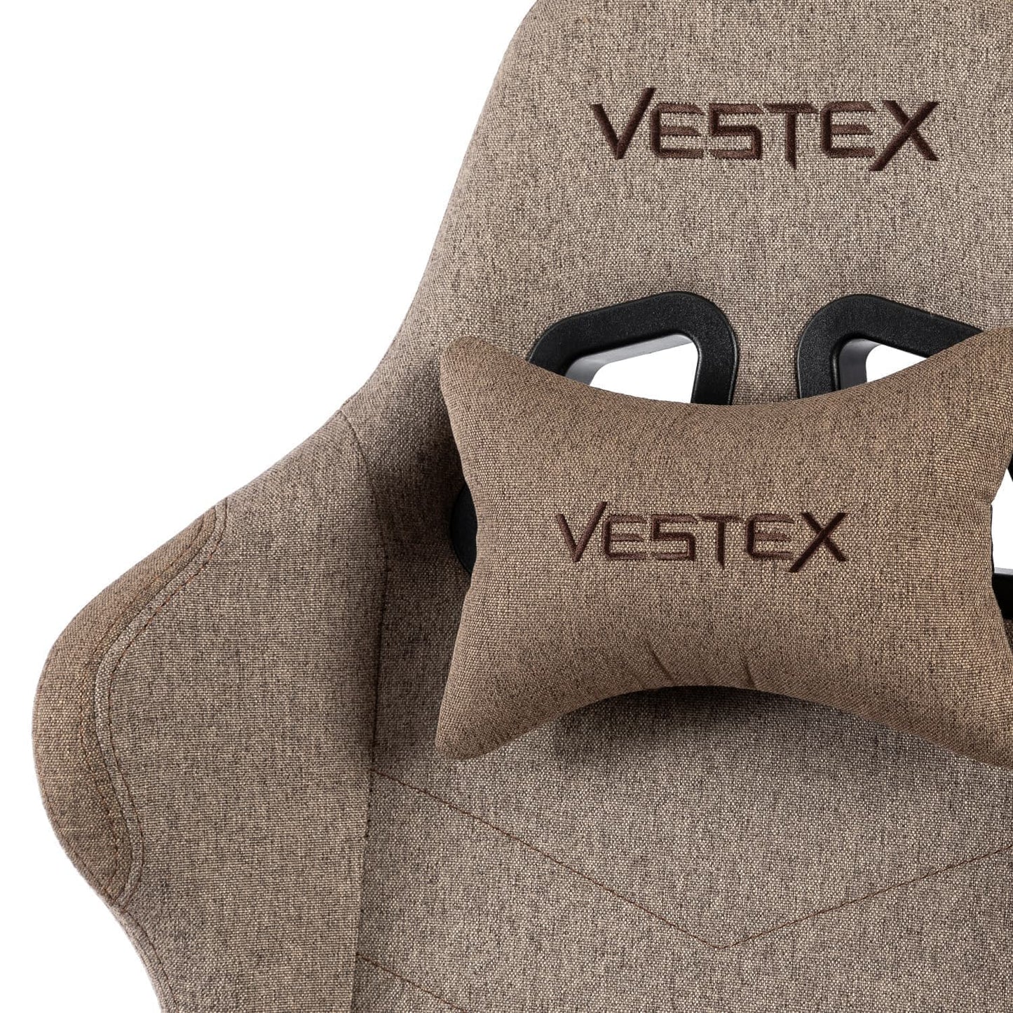 ゲーミングチェア VESTEX  S1 カラーファブリック フットレスト付 ブラウン