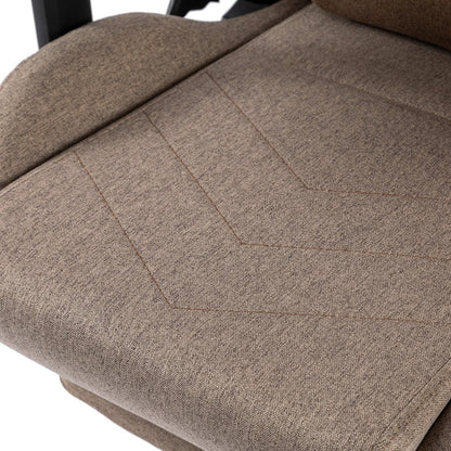 ゲーミングチェア VESTEX  S1 カラーファブリック フットレスト付 ブラウン