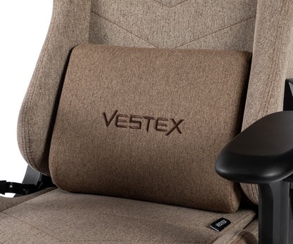 ゲーミングチェア VESTEX  S1 カラーファブリック フットレスト付 ブラウン