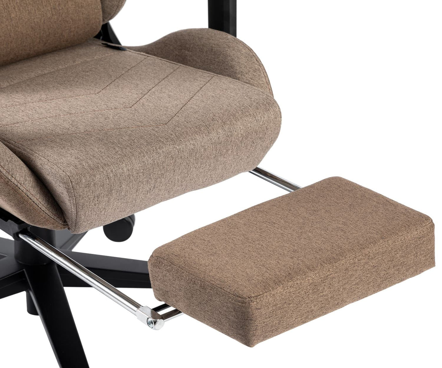 ゲーミングチェア VESTEX  S1 カラーファブリック フットレスト付 ブラウン