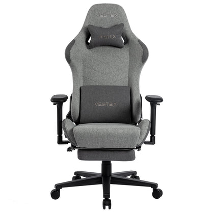 ゲーミングチェア VESTEX  S1 カラーファブリック フットレスト付 グレー