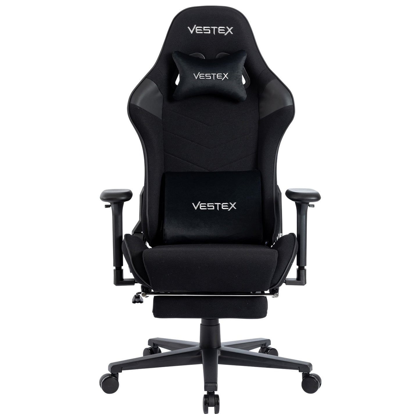 ゲーミングチェア VESTEX  S2 メッシュファブリック フットレスト付 ブラック