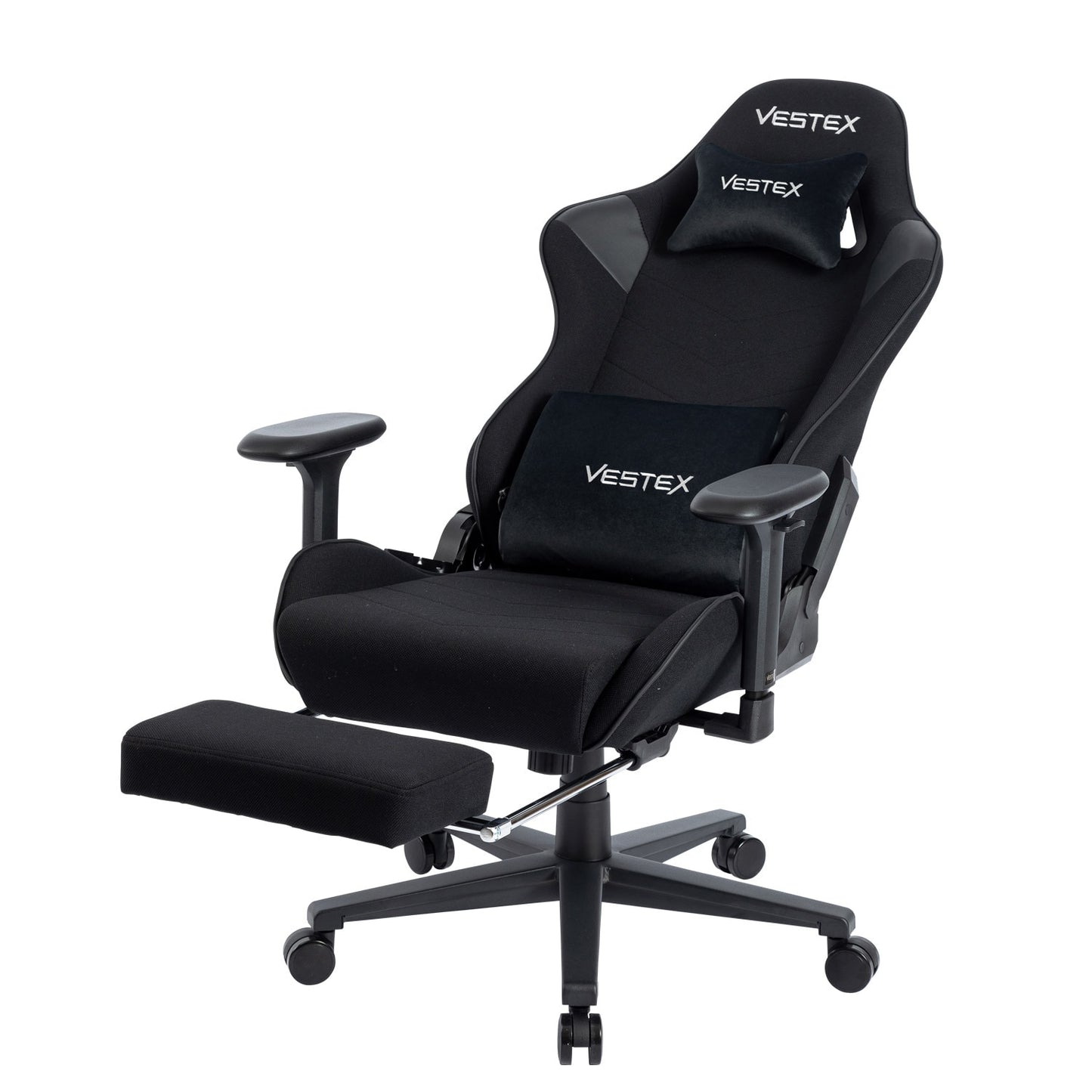 ゲーミングチェア VESTEX  S2 メッシュファブリック フットレスト付 ブラック