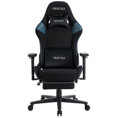 ゲーミングチェア VESTEX  S2 メッシュファブリック フットレスト付 ブルー