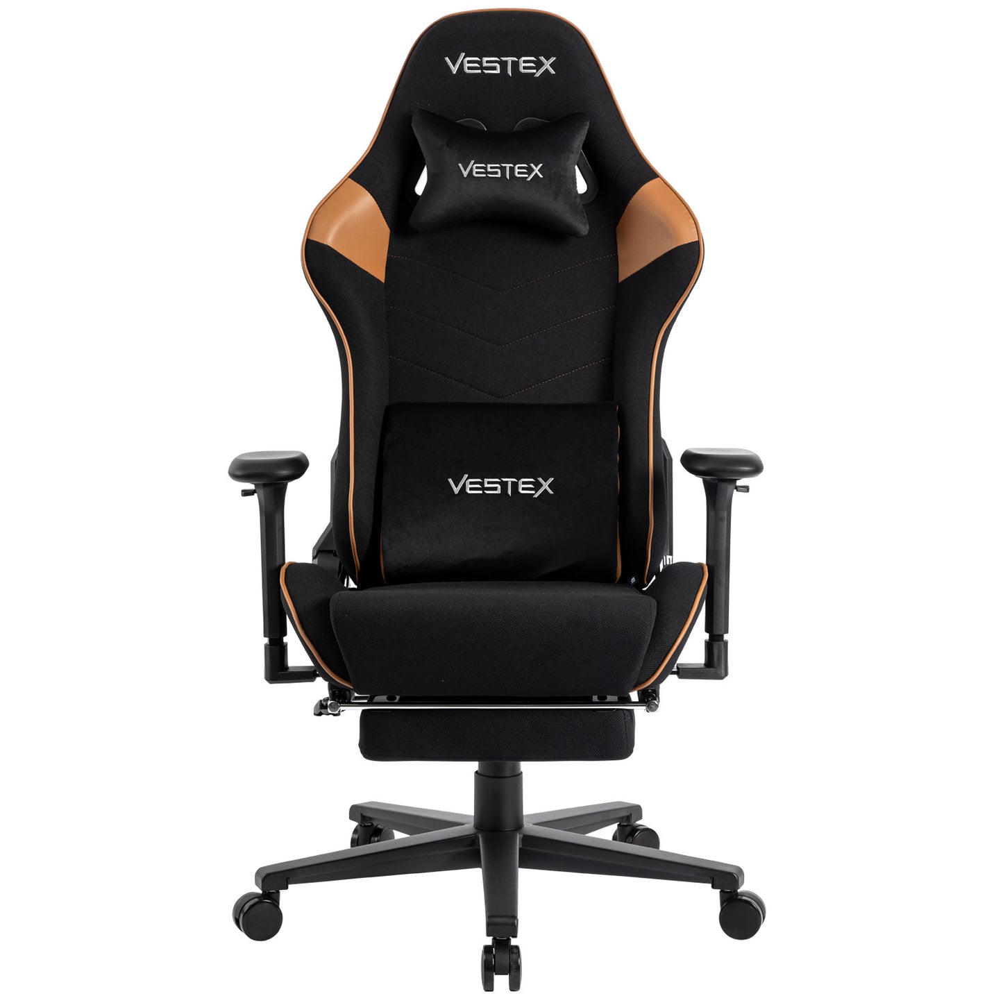 ゲーミングチェア VESTEX  S2 メッシュファブリック フットレスト付 ブラウン