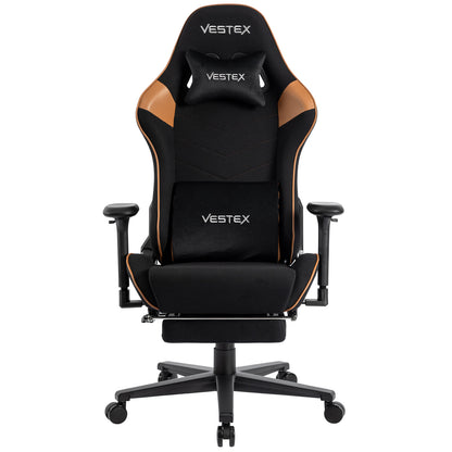 ゲーミングチェア VESTEX  S2 メッシュファブリック フットレスト付 ブラウン