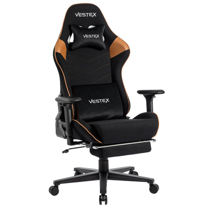 ゲーミングチェア VESTEX  S2 メッシュファブリック フットレスト付 ブラウン