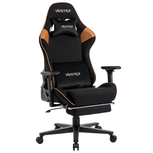 ゲーミングチェア VESTEX  S2 メッシュファブリック フットレスト付 ブラウン