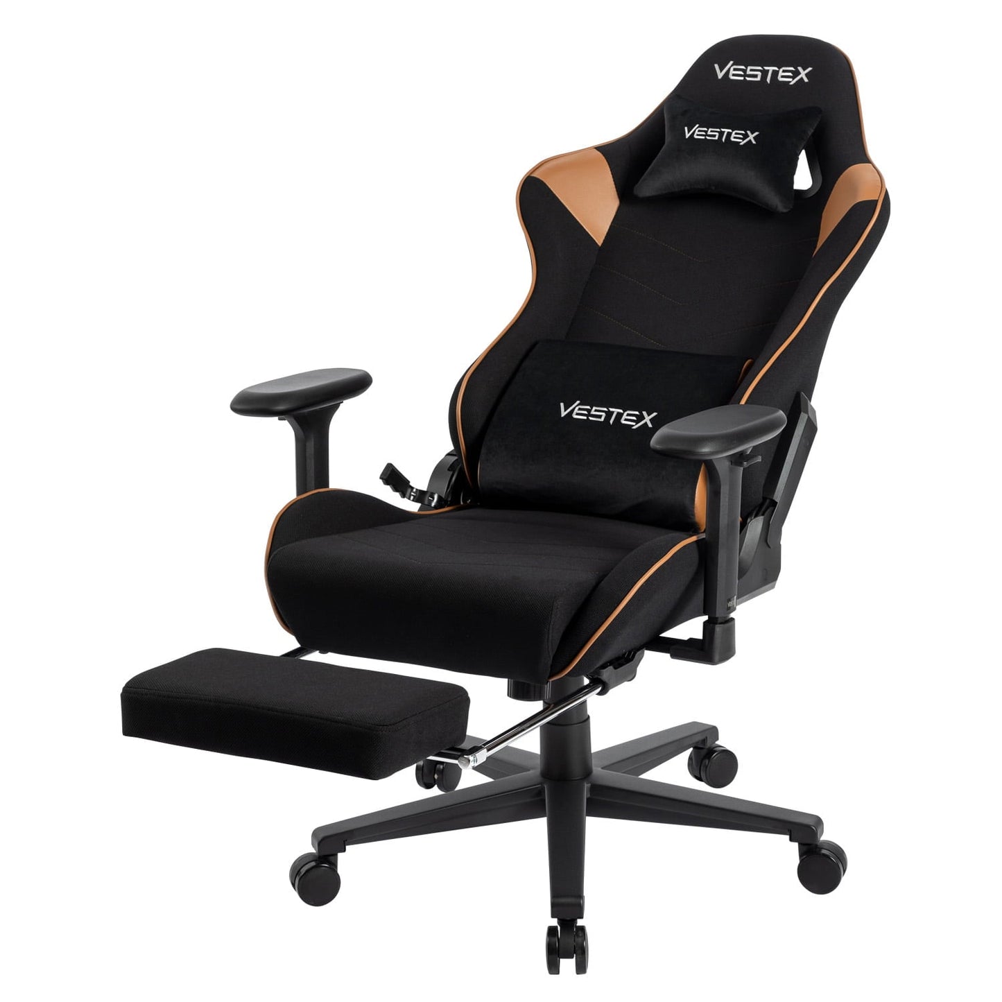 ゲーミングチェア VESTEX  S2 メッシュファブリック フットレスト付 ブラウン