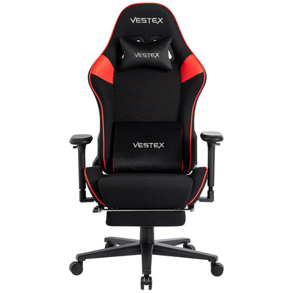 ゲーミングチェア VESTEX  S2 メッシュファブリック フットレスト付 レッド