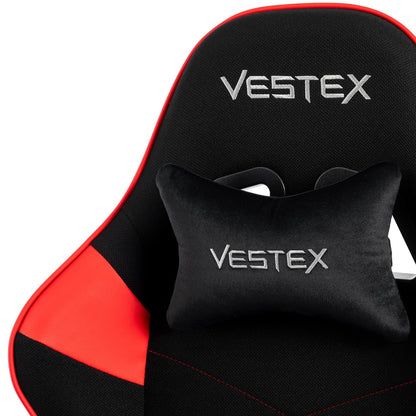 ゲーミングチェア VESTEX  S2 メッシュファブリック フットレスト付 レッド