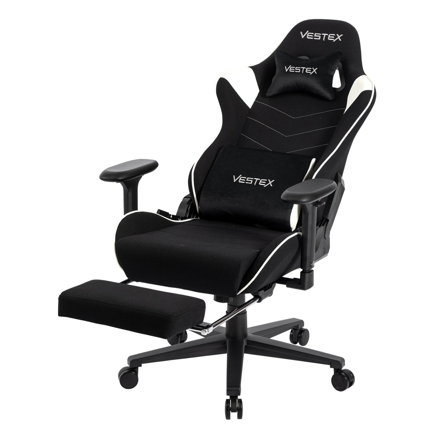 ゲーミングチェア VESTEX  S2 メッシュファブリック フットレスト付 ホワイト