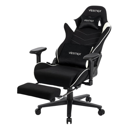 ゲーミングチェア VESTEX  S2 メッシュファブリック フットレスト付 ホワイト