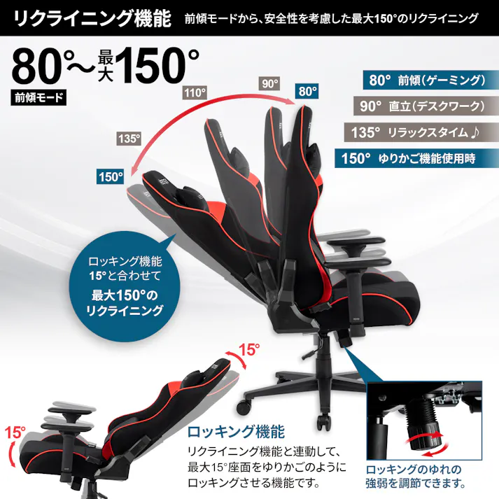 ゲーミングチェア VESTEX  S2 メッシュファブリック  ホワイト