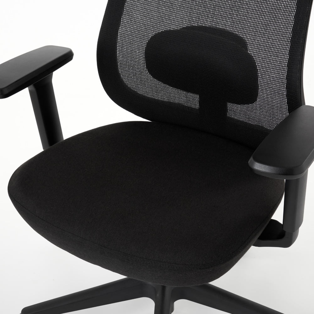 ワークチェア ROOM WORKS M2 シンプルベーシック ブラック/ブラック