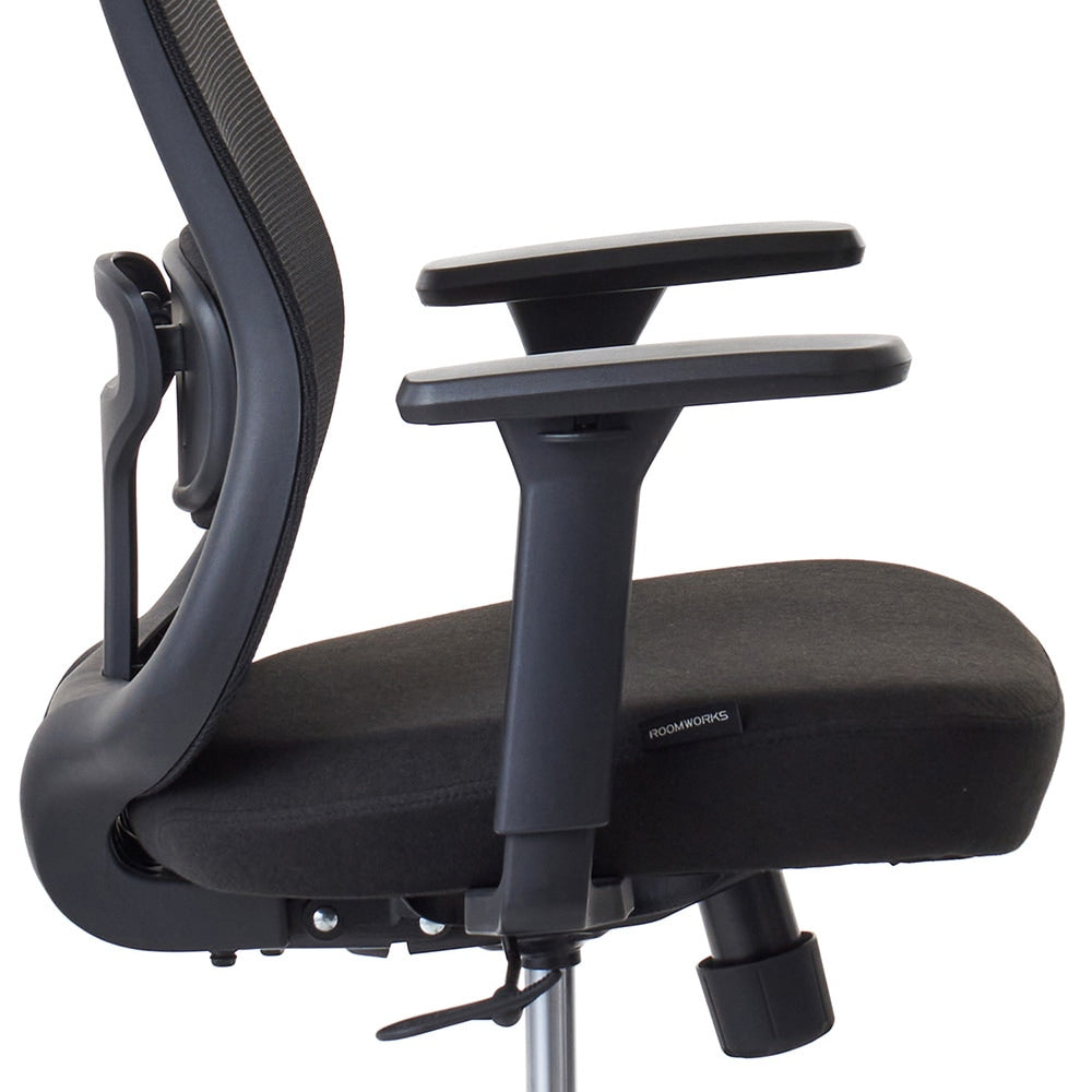 ワークチェア ROOM WORKS M2 シンプルベーシック ブラック/ブラック
