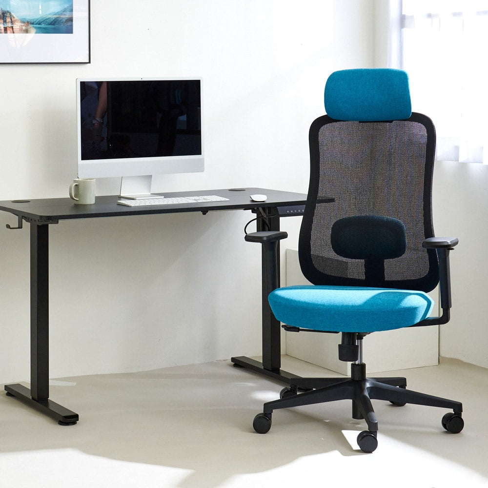 ワークチェア ROOM WORKS M2 シンプルベーシック ブラック/エメラルド