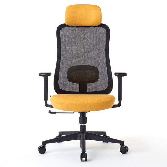 ワークチェア ROOM WORKS M2 シンプルベーシック ブラック/イエロー
