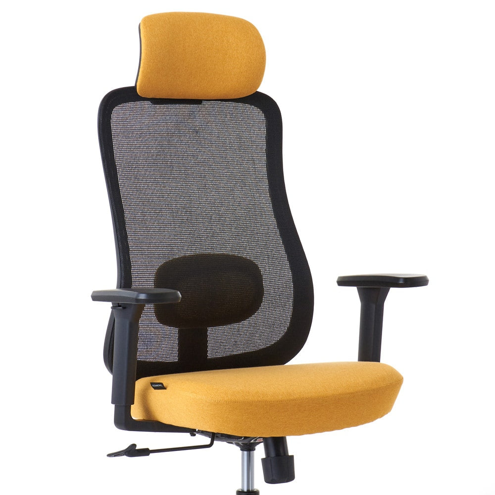 ワークチェア ROOM WORKS M2 シンプルベーシック ブラック/イエロー