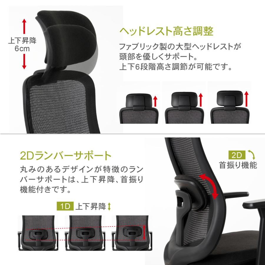 ワークチェア ROOM WORKS M2 シンプルベーシック ブラック/ネイビー