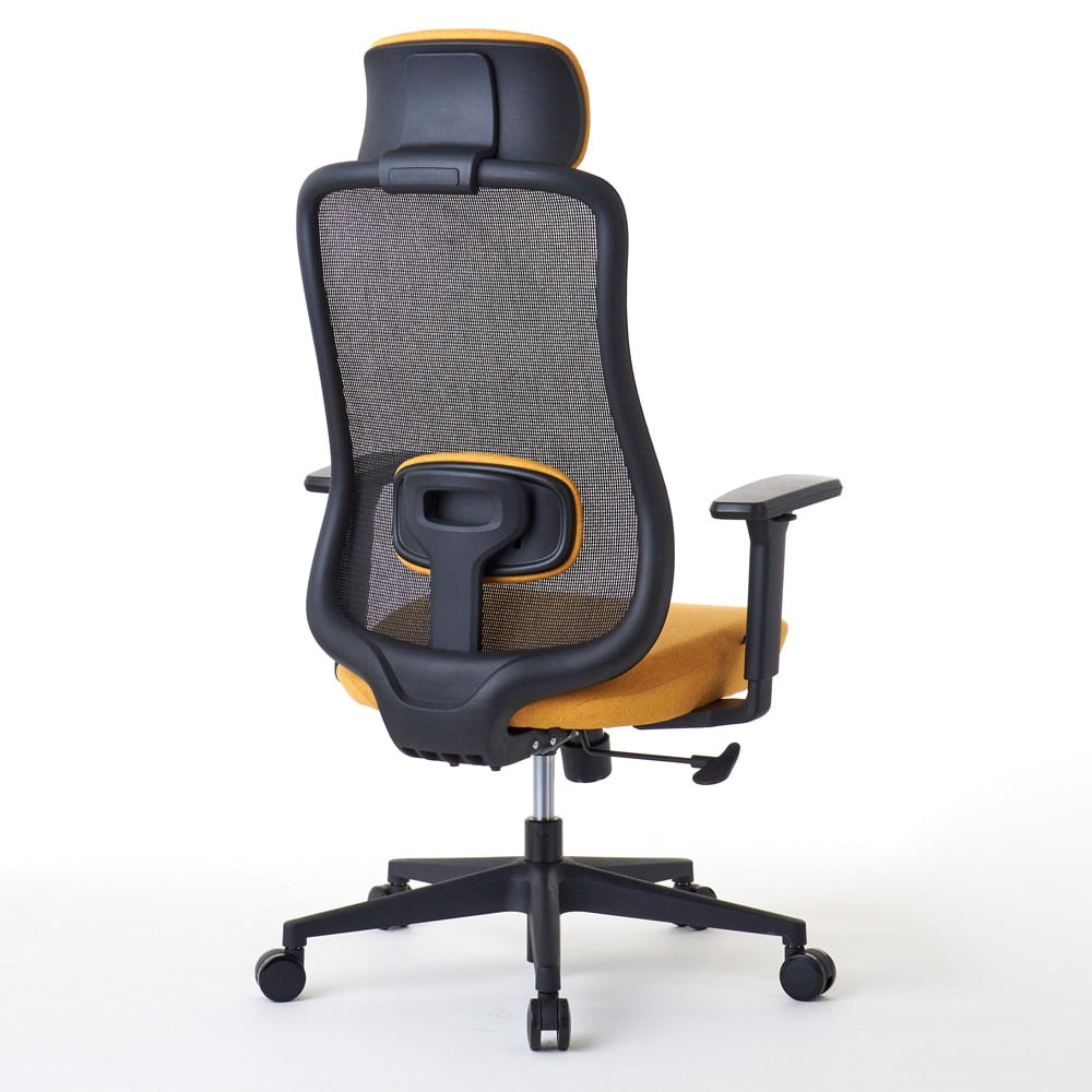 ワークチェア ROOM WORKS M2 シンプルベーシック ブラック/イエロー