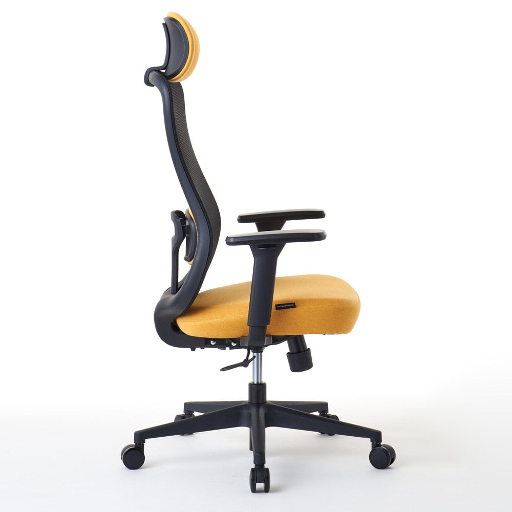 ワークチェア ROOM WORKS M2 シンプルベーシック ブラック/イエロー