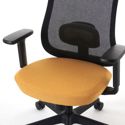 ワークチェア ROOM WORKS M2 シンプルベーシック ブラック/イエロー