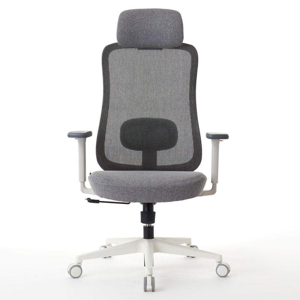 ワークチェア ROOM WORKS M2 シンプルベーシック ホワイト/グレー