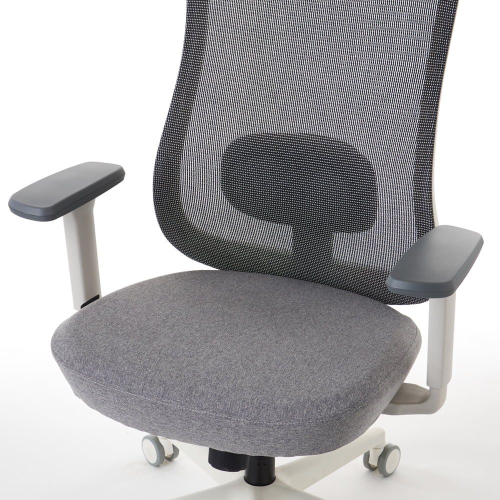 ワークチェア ROOM WORKS M2 シンプルベーシック ホワイト/グレー