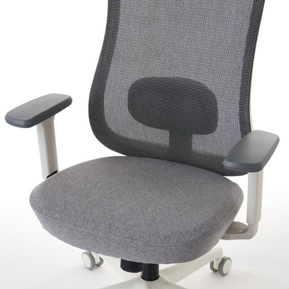 ワークチェア ROOM WORKS M2 シンプルベーシック ホワイト/グレー