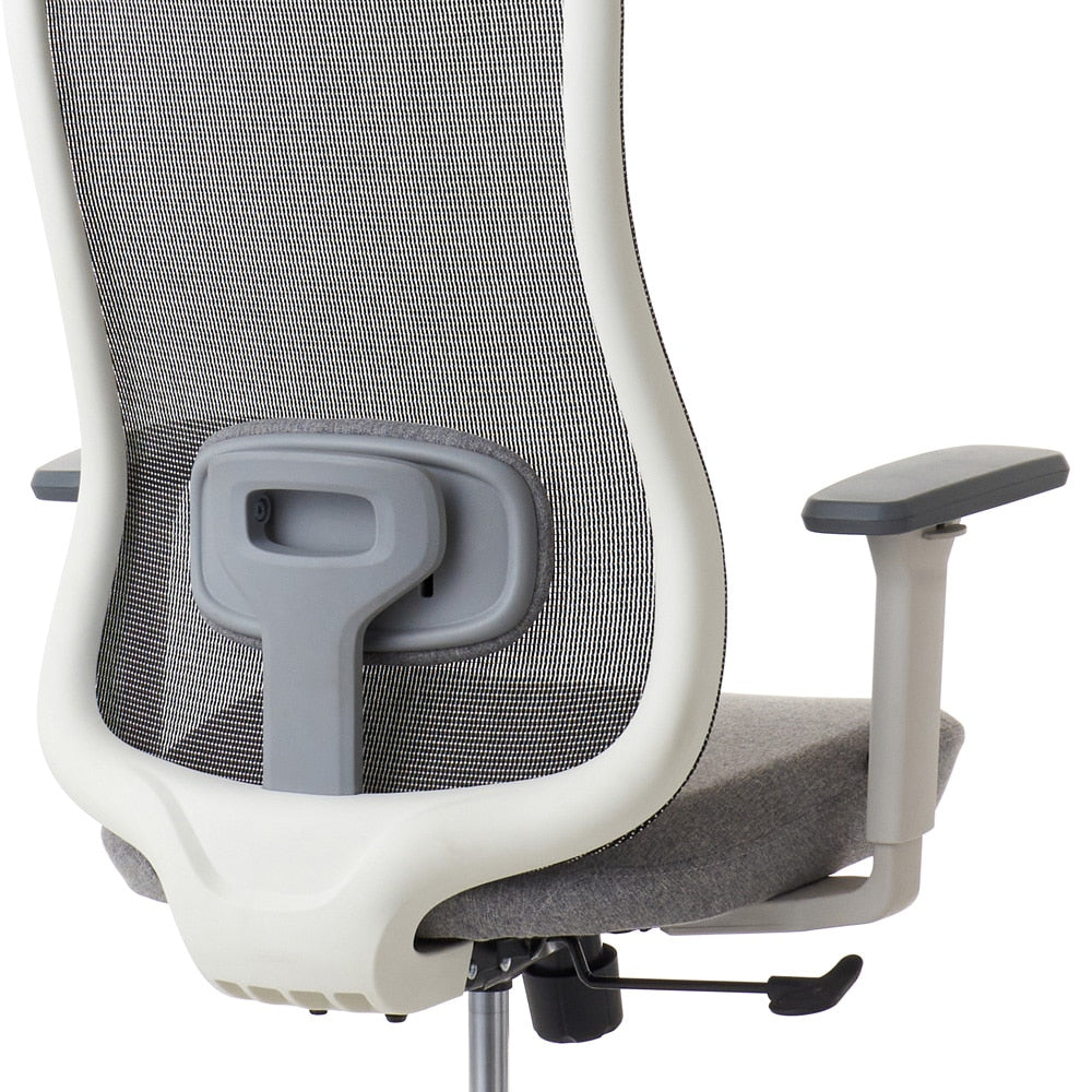 ワークチェア ROOM WORKS M2 シンプルベーシック ホワイト/グレー