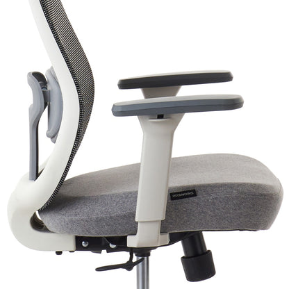 ワークチェア ROOM WORKS M2 シンプルベーシック ホワイト/グレー