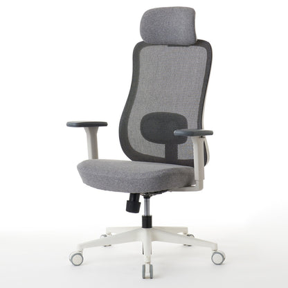 ワークチェア ROOM WORKS M2 シンプルベーシック ホワイト/グレー